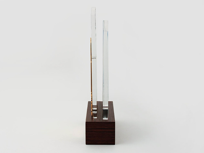 Corporate souvenir "Tandem of metal and glass"